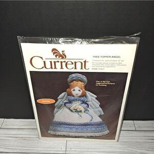 Current Vintage Tree Topper Angel Sewing Embroidery Pattern Kit 10" Open Package
